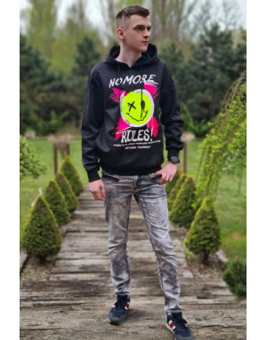 CZARNA BLUZA MĘSKA WKŁADANA SPEDBOY WJ1598m