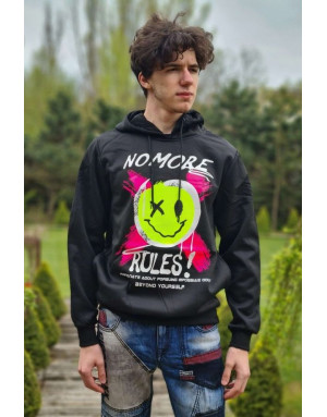 CZARNA BLUZA MĘSKA WKŁADANA SPEDBOY WJ1598m