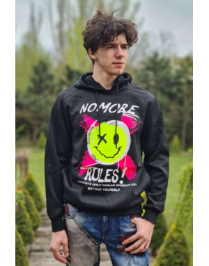 CZARNA BLUZA MĘSKA WKŁADANA SPEDBOY WJ1598m