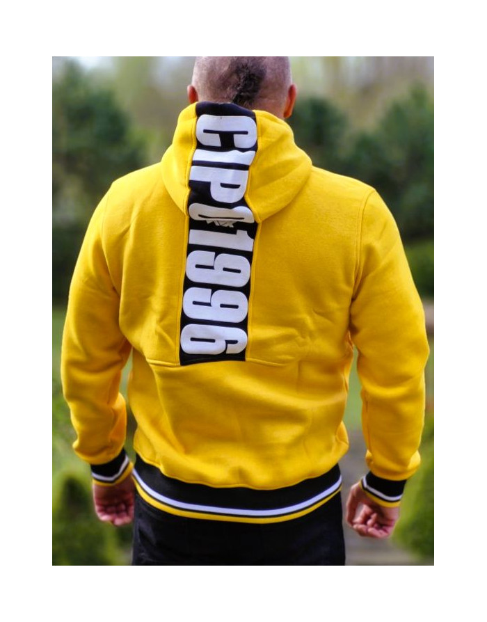 ŻÓŁTA BLUZA MĘSKA WKŁADANA Z KAPTUREM SPEDBOY CL478
