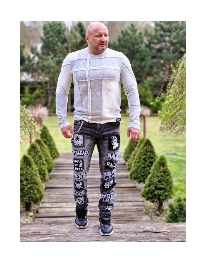 SZARA BLUZA MĘSKA PRZESZYCIA TAŚMY SPEDBOY CL171