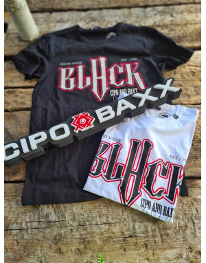 BIAŁY T-SHIRT MĘSKI BAWEŁNA NAPISY SPEDBOY CT617