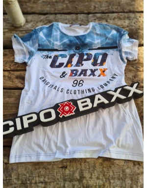 BIAŁY T-SHIRT MĘSKI  Z NADRUKIEM SPEDBOY CT612