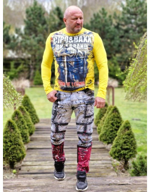 BIAŁA KOSZULKA MĘSKA BAWEŁNA RYCERZ DŻETY LONGSLEEVE SPEDBOY  CL452