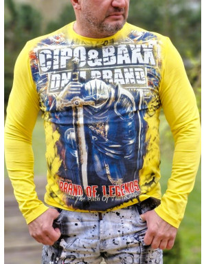 BIAŁA KOSZULKA MĘSKA BAWEŁNA RYCERZ DŻETY LONGSLEEVE SPEDBOY  CL452