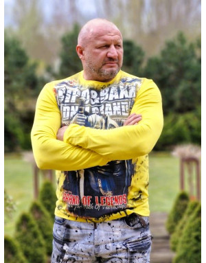 BIAŁA KOSZULKA MĘSKA BAWEŁNA RYCERZ DŻETY LONGSLEEVE SPEDBOY  CL452