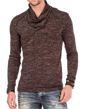 GRANATOWE LONGSLEEVE MĘSKIE GŁADKIE STÓJKA SPEDBOY CL322