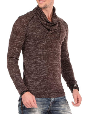 GRANATOWE LONGSLEEVE MĘSKIE GŁADKIE STÓJKA SPEDBOY CL322