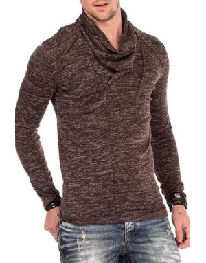 GRANATOWE LONGSLEEVE MĘSKIE GŁADKIE STÓJKA SPEDBOY CL322