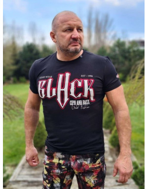 CZARNY T-SHIRT MĘSKI BAWEŁNA NAPISY SPEDBOY CT617