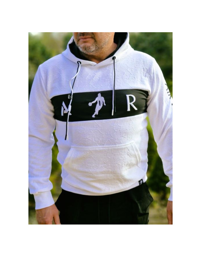 BIAŁA BLUZA MĘSKA Z KAPTUREM KANGURKA AIR SPEDBOY 2837