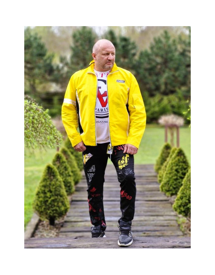 ŻÓŁTA KURTKA MĘSKA PRZECIWDESZCZOWA SPEDBOY K11