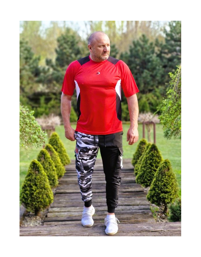 CZARNE SPODNIE DRESOWE MĘSKIE MORO  BOJÓWKI SPEDBOY 9838