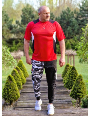 CZERWONY T-SHIRT MĘSKI SPORTOWY SPEDBOY K18