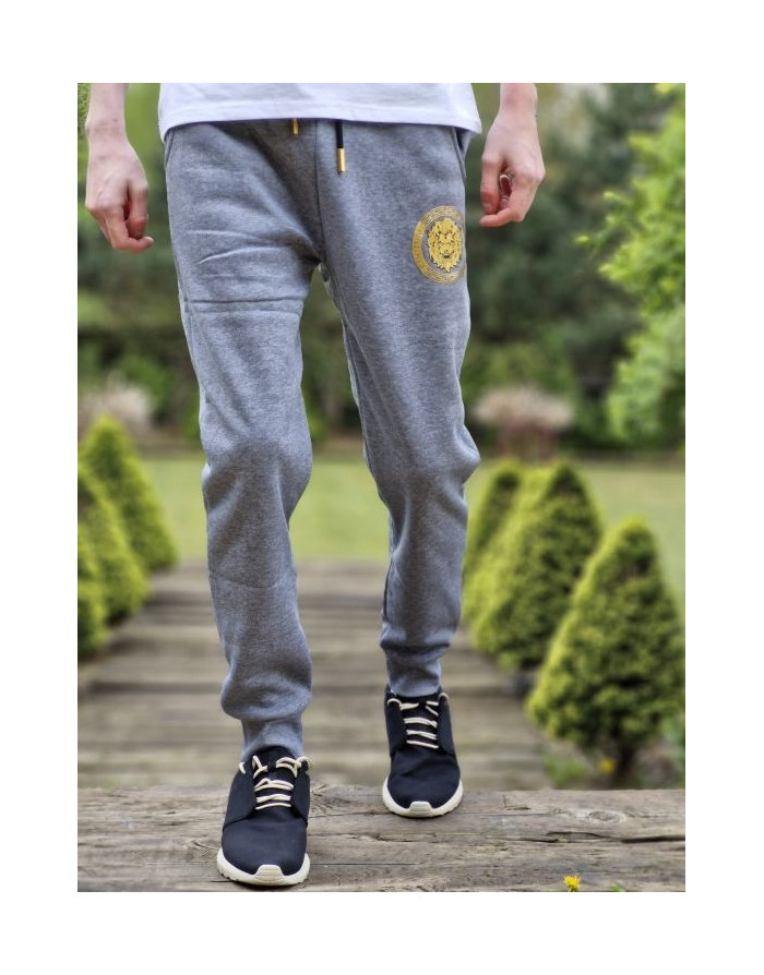 SZARE SPODNIE DRESOWE MŁODZIEŻOWE  SPEDBOY 2309