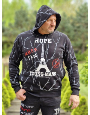 CZARNE SPODNIE MĘSKIE JEANS JOGGERY SPEDBOY K20