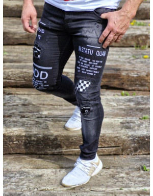 CZARNE SPODNIE MĘSKIE JEANS SPEDBOY 6067