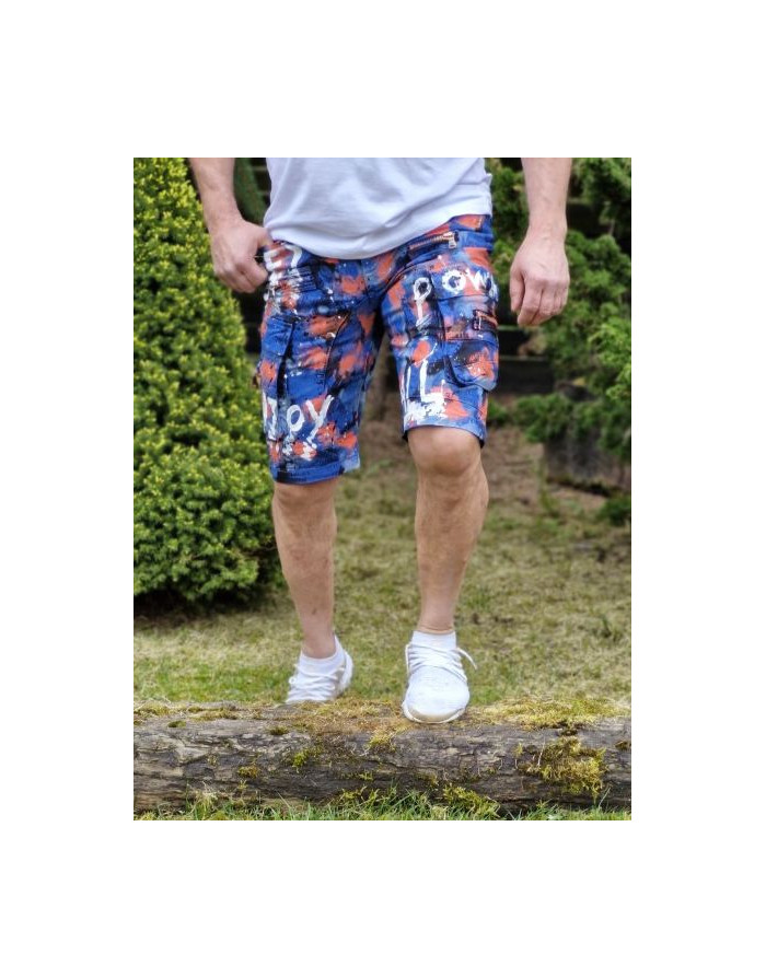 NIEBIESKIE SPODENKI  MĘSKIE JEANSOWE SPEDBOY CK204