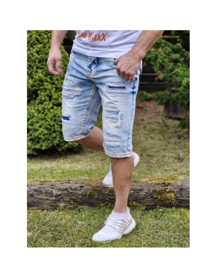 NIEBIESKIE SPODENKI MĘSKIE JEANSOWE SPEDBOY CK231