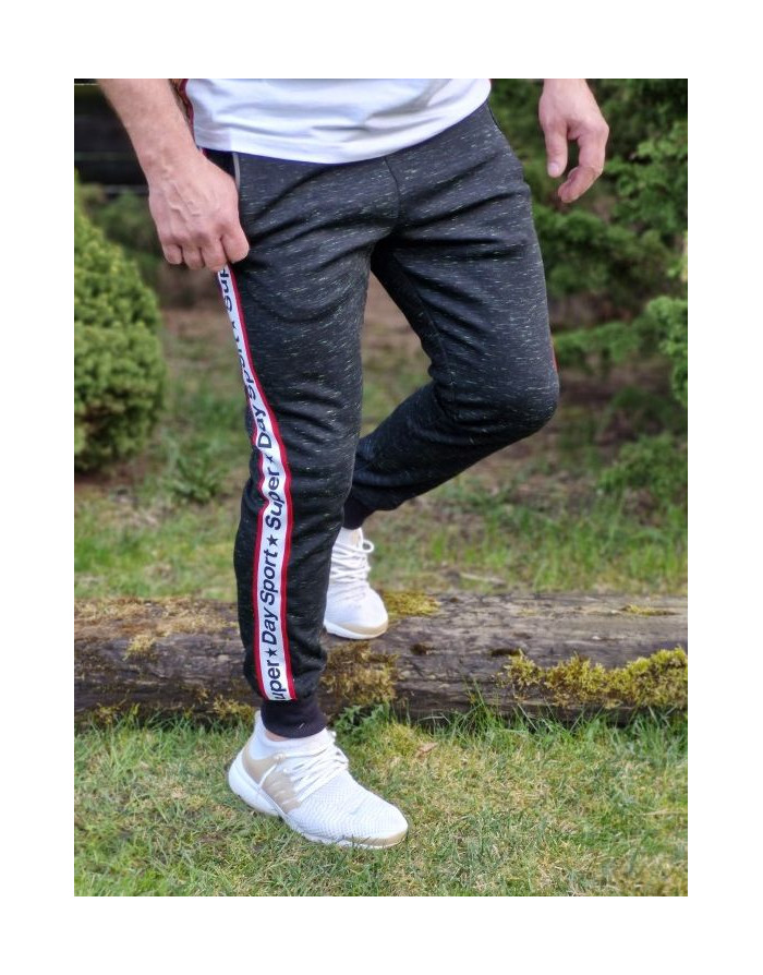 GRANATOWE SPODNIE DRESOWE MĘSKIE SPEDBOY 9186