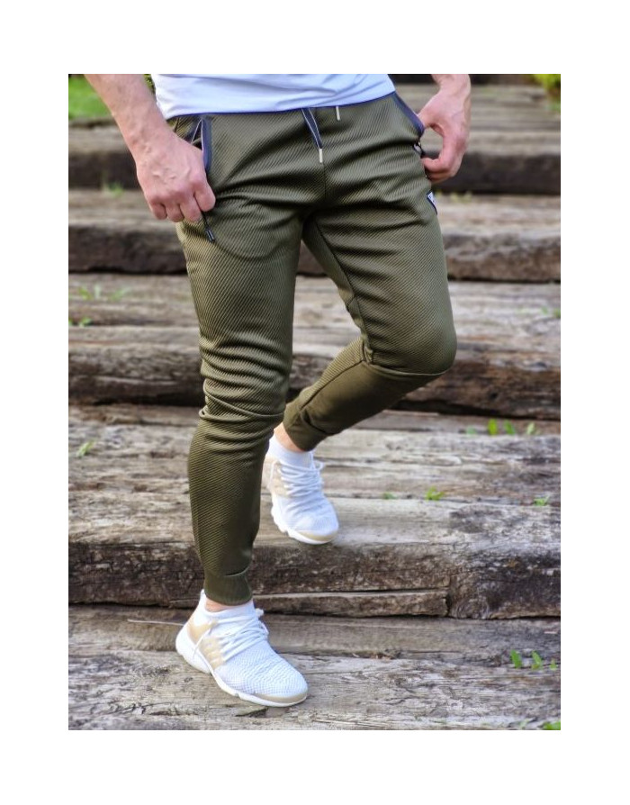 ZIELONE SPODNIE MĘSKIE DRESOWE ICON SPEDBOY 2762