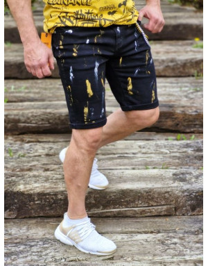 CZARNE SPODENKI MŁODZIEŻOWE JEANSOWE SPEDBOY 1580