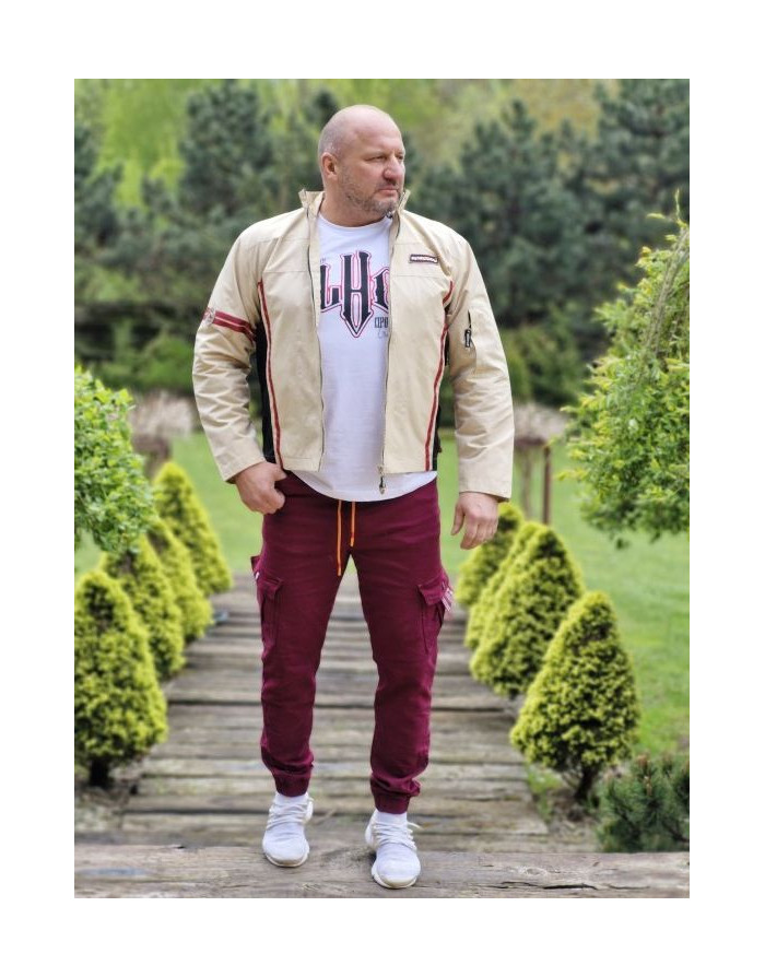 BEŻOWA KURTKA MĘSKA PRZECIWDESZCZOWA SPEDBOY K11