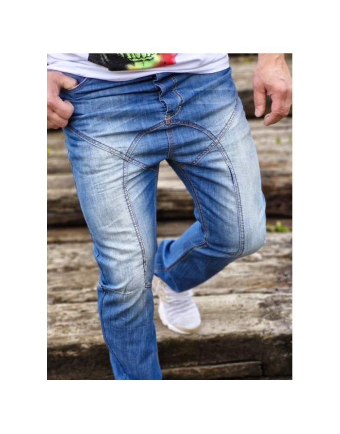 NIEBIESKIE SPODNIE MĘSKIE JEANS SPEDBOY K27