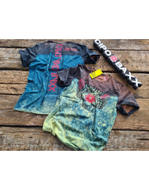 ZIELONY T-SHIRT MĘSKI NADRUK DŻETY SPEDBOY CL351