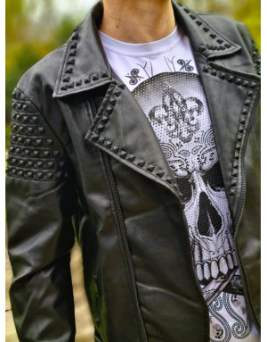 KURTKA MŁODZIEŻOWA SKÓRA EKOLOGICZNA 8902-1